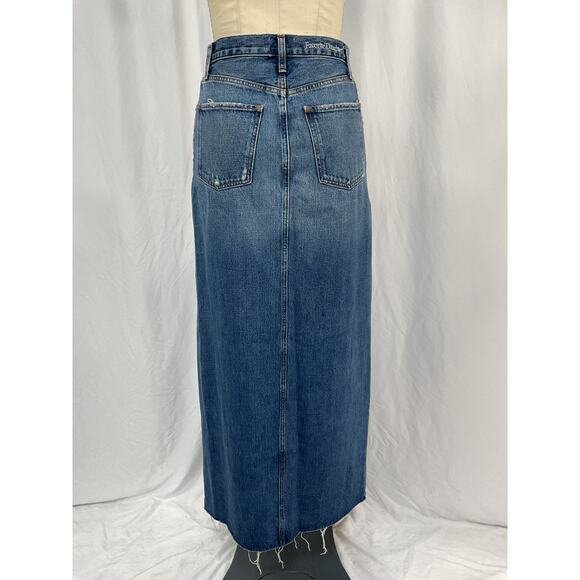 Favorite Daughter 'Sadie' Blue Cotton Denim Maxi Skirt Size 25 - Picture 3 of 5